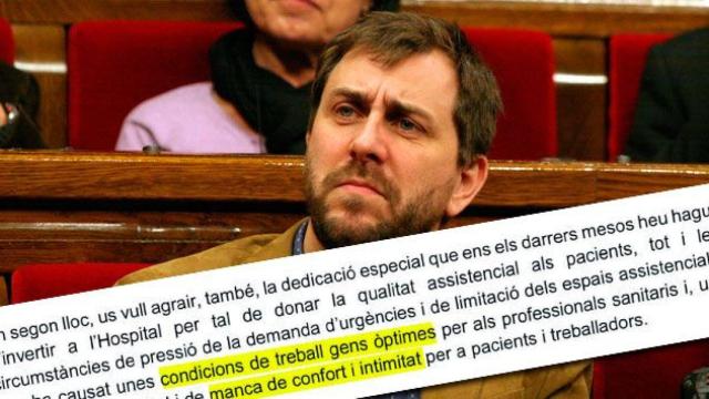 El consejero de Salud, Toni Comín, y la carta de disculpa al comité del Hospital de Sabadell / CG