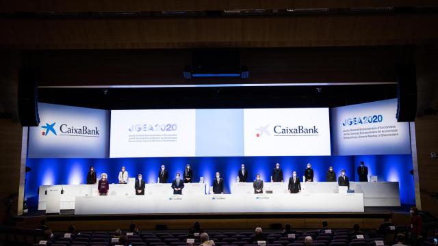 La junta de accionistas de Caixabank en la que se aprobó la fusión con Bankia / CAIXABANK