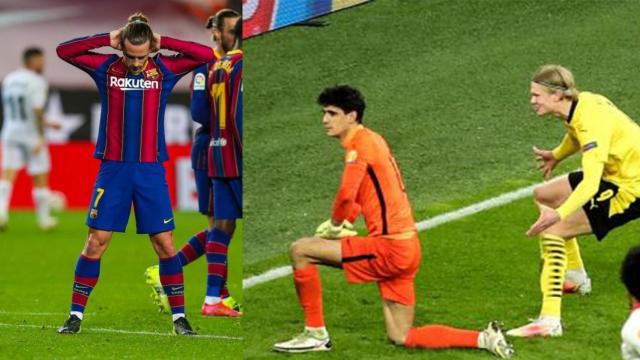 Antoine Griezmann y Erling Haaland en un fotomontaje / CULEMANÍA