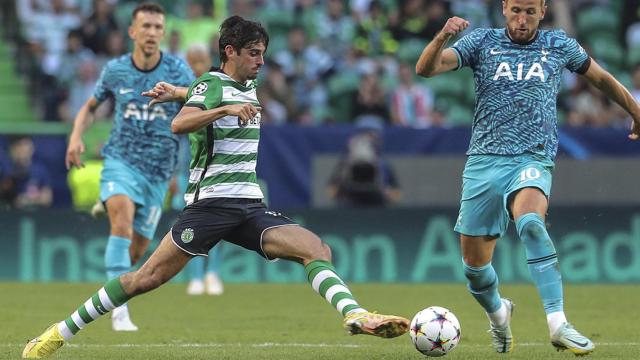 Francisco Trincao, uno de los cedidos del Barça, durante un partido contra el Tottenham / EFE