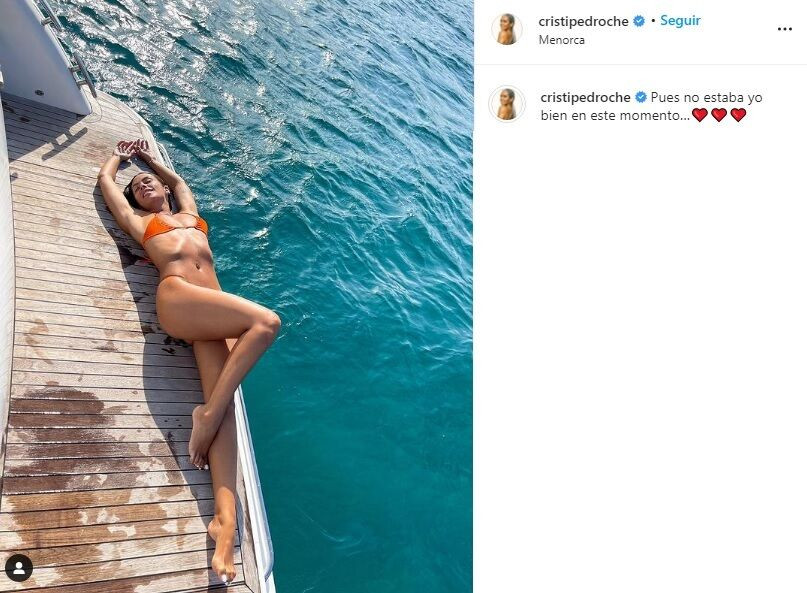 Cristina Pedroche toma el sol en el yate