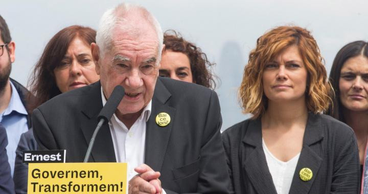 Ernest Maragall y Elisenda Alamany, en un acto de precampaña / EFE