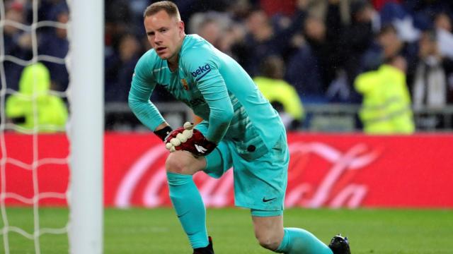 Ter Stegen, tras una intervención contra el Real Madrid | EFE