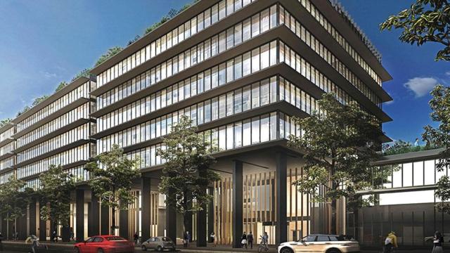 Recreación digital del complejo de oficinas de Finiba en la calle Puigcerdà, en el distrito 22@ / MSA