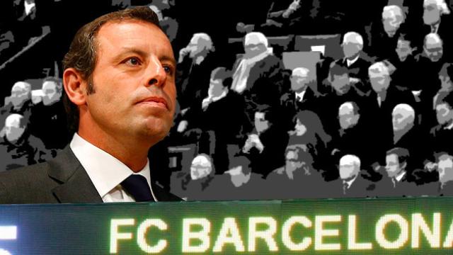 El expresidente del club Sandro Rosell / FOTOMONTAJE DE F. CASES