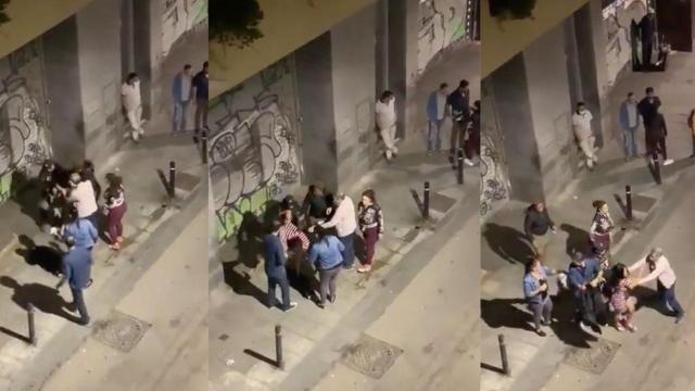 Fotogramas de la trifulca entre mujeres en un punto caliente del Raval / ARRAVALERA