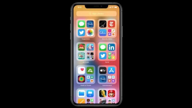 Un iPhone con el nuevos sistema iOS 14