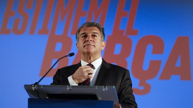 Joan Laporta en un acto de campaña electoral / EFE