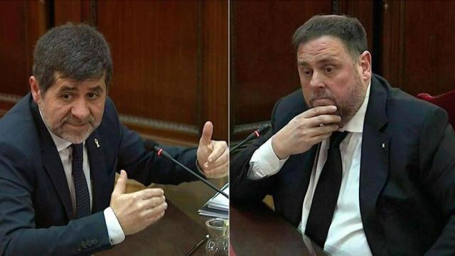 Jordi Sànchez y Oriol Junqueras, los líderes de ERC y JxCat que protagonizan el enésimo choque por la mesa de diálogo / EE