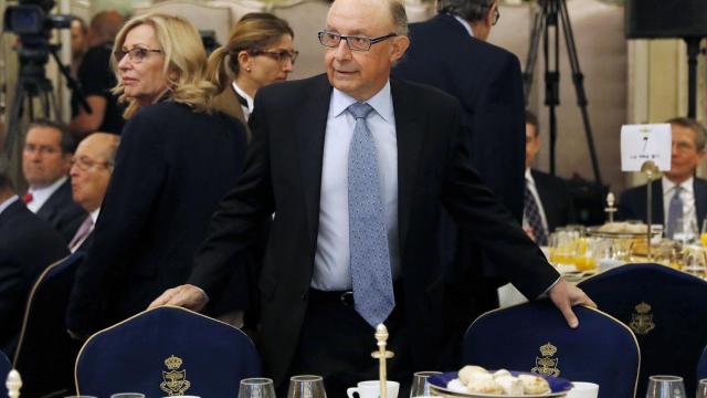 Cristóbal Montoro en un acto celebrado el lunes en Madrid en torno a los presupuestos de 2017 / EFE