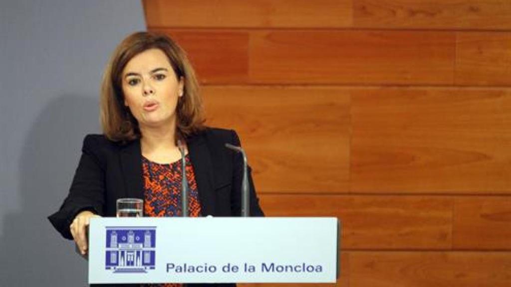 La vicepresidenta del Gobierno, Soraya Sáenz de Santamaría