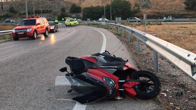 Imagen de archivo de un accidente de moto