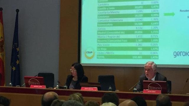 Cinta Pascual, presidenta de la Associació Catalana de Recursos Asistencials, presenta las cifras de la dependencia (ACRA) / CG