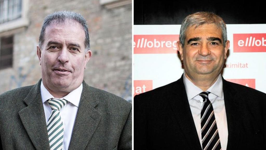 Joan Callau (i), alcalde de Sant Adrià del Besós, y Francesc Belver (d), presidente del Consejo Comarcal del Barcelonès.