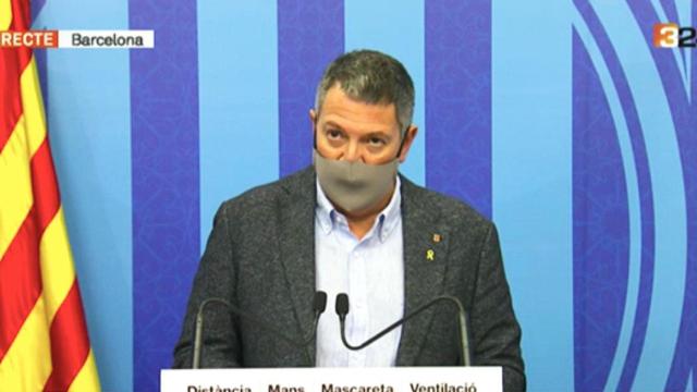 El consejero catalán de Interior, Miquel Sàmper, en la rueda de prensa tras la 'rave' de Llinars / CG