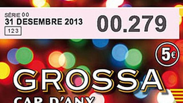 Modelo de décimo de la Grossa, lotería de la Generalitat