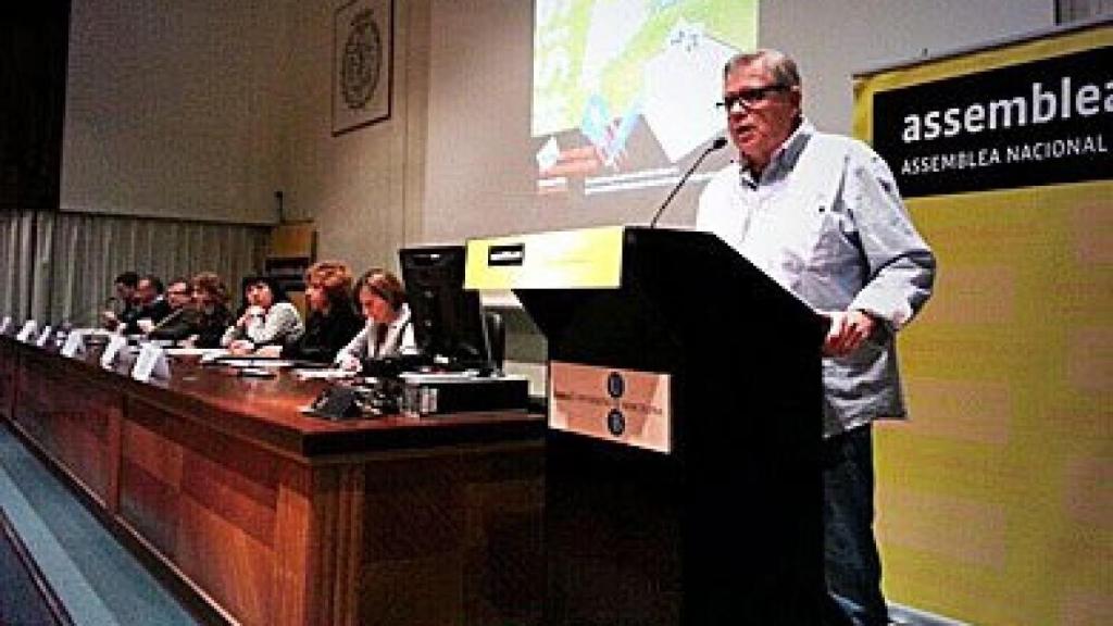 Uno de los intervinientes en el acto de la ANC de este viernes