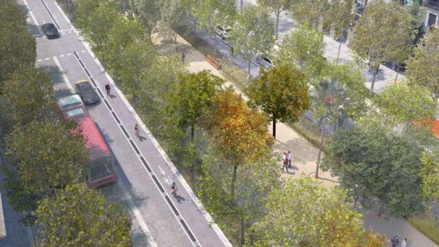 El proyecto de peatonalización de la avenida Meridiana que propone Colau / AJUNTAMENT DE BCN