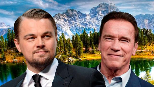 Los actores Leonardo DiCaprio y Arnold Schwarzenegger / FOTOMONTAJE CG