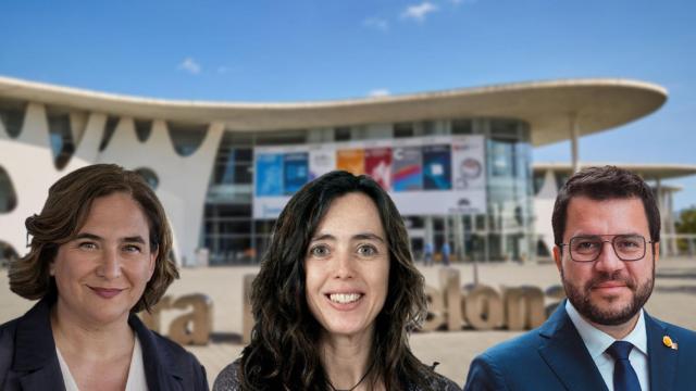 De izquierda a derecha: Ada Colau, Mònica Roca y Pere Aragonès / CG
