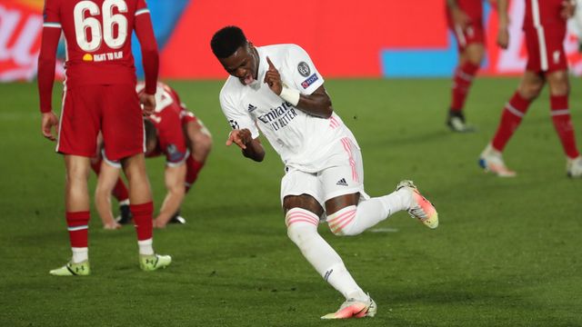 Vinicius, celebrando un gol contra el Liverpool | EFE
