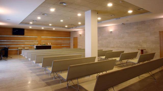 Interior del Tanatorio de Les Corts, que opera Grupo Mémora / CG
