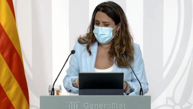 La portavoz del Govern, Patrícia Plaja, en rueda de prensa