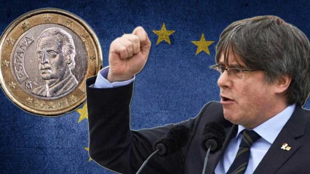 Carles Puigdemont y su partido preguntaron sobre la cara del rey emérito Juan Carlos I de las monedas de euro / FOTOMONTAJE CG