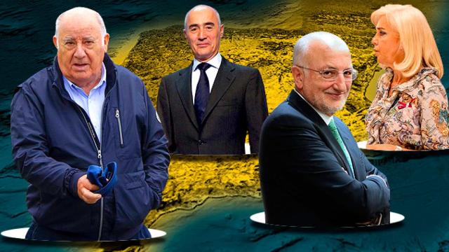 Amancio Ortega, Rafael del Pino, Hortensia Herrero y Juan Roig / CG