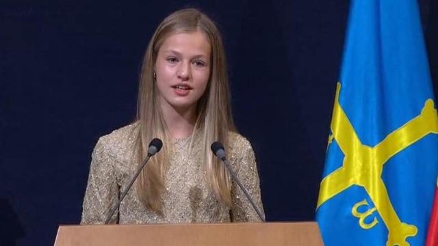 La Princesa de Asturias durante un discurso /RTVE