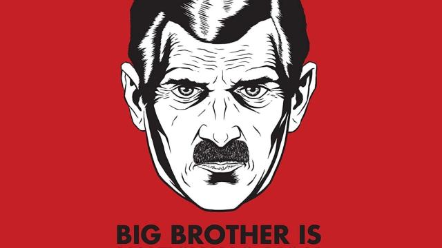 Póster alegórico de 'Gran Hermano', la novela de Orwell, sobre cómo nos espían