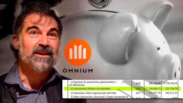 Fragmento de las cuentas que prueban que Òmnium Cultural recibió más de 10 millones de dinero público