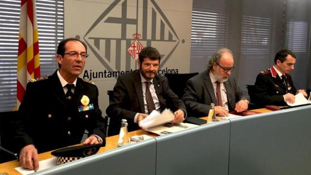 Presentación del balance delincuencial de Barcelona con E. Vázquez, A. Batlle, A. Recasens y JC. Molinero / CG