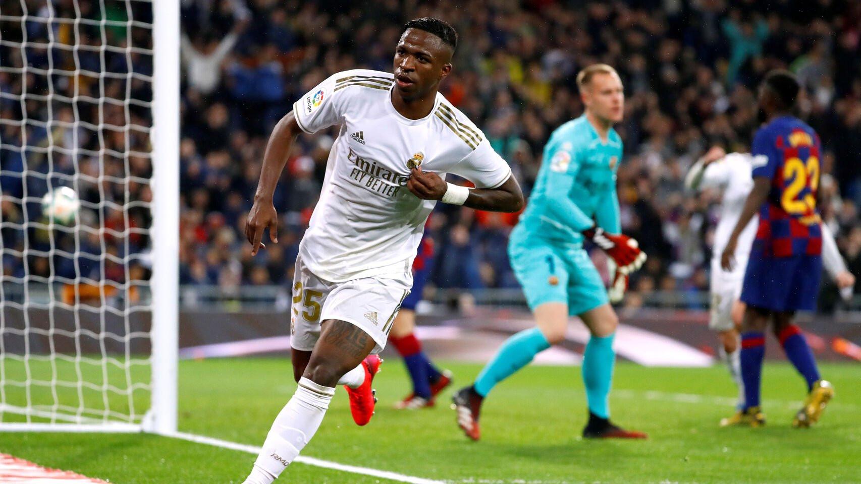 Vinicius, celebrando un gol contra el Barça | EFE