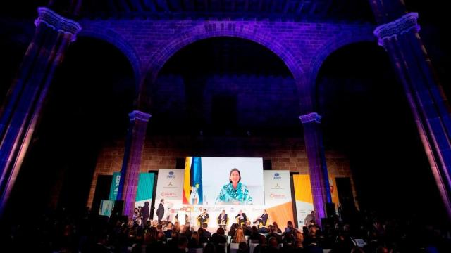 La Llotja de Barcelona durante la celebración de la Cumbre Mundial sobre el Futuro del Turismo / EFE