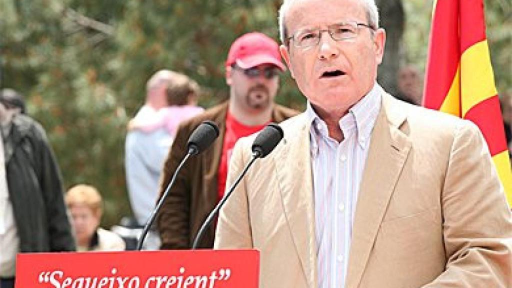 José Montilla, en un mitin en 2010