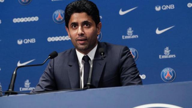 Una foto del presidente del PSG, Nasser Al-Khelaïfi