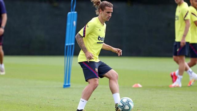 Antoine Griezmann durante un entrenamiento /FCB