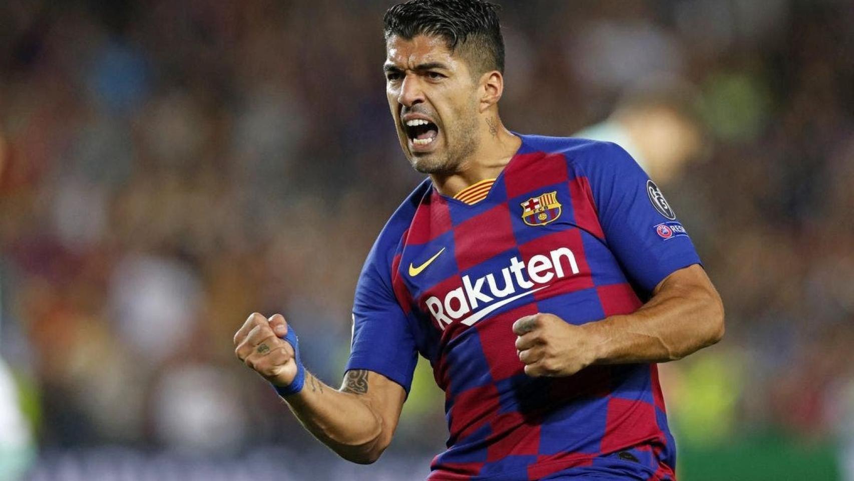 Luis Suárez, celebrando un gol con el Barça | EFE