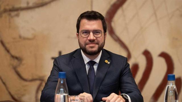 El presidente de la Generalitat, Pere Aragonès, en una reunión del Govern secesionista / EUROPA PRESS