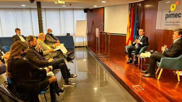 Reunión del conseller de Economía, Jaume Giró, con el Comité Ejecutivo de Pimec / EUROPA PRESS