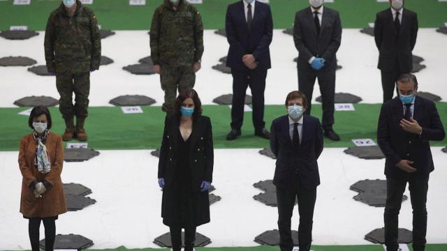 Acto de homenaje a la víctimas de coronavirus en el Palacio de Hielo de Madrid / EP