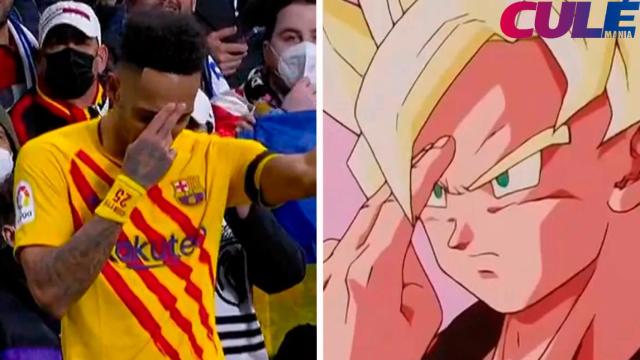 Aubameyang cumple una promesa al estilo Dragon Ball
