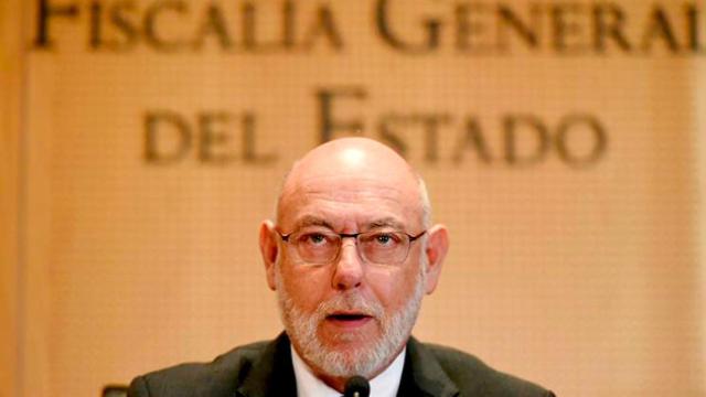 El fiscal general del Estado, José Manuel Maza, durante su comparecencia para explicar las vías contra el 'procés' / EFE