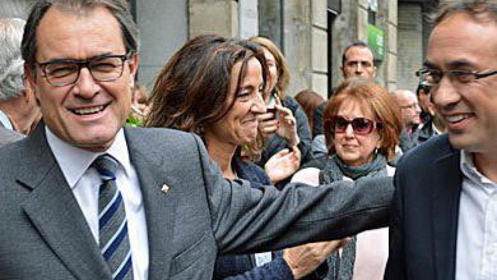 El presidente de la Generalidad, Artur Mas, y el coordinador general de CDC, Josep Rull