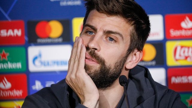 El futbolista del F.C. Barcelona, Gerard Piqué, en rueda de prensa / EP