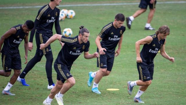 Bale, Jovic y Modric en un entrenamiento del Real Madrid / EFE