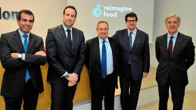 Jordi Gallés, Marius Robles, José Luis Bonet, Joaquín Serra y Emilio Cuatrecasas en la presentación de Reimagine Food / CG