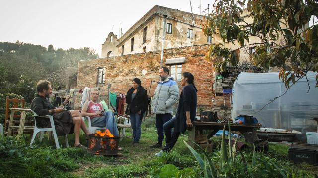 Los okupas de Can Masdéu de Barcelona, durante una festividad de Sant Jordi / Cedida -- UPF
