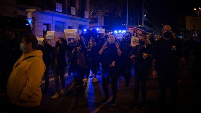 Una manifestación de trabajadores del sector hostelero y el ocio nocturno contra las restricciones por el Covid / EP